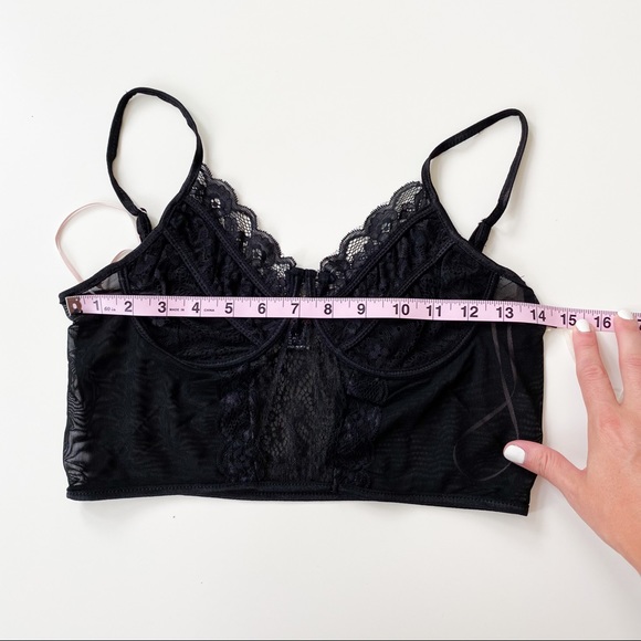 NWT Black Lace Bralette w/ Mesh Back - Picture 4 of 9